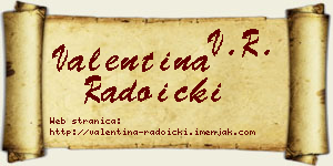 Valentina Radoički vizit kartica